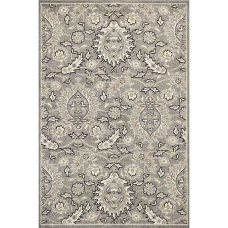 Homeroots 5 ft. 3 in. x 7 ft. 7 in. UV-Treated Polypropylene Grey Area Rug 354067